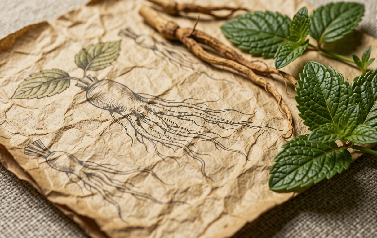 Tekstura starego papieru botanicznego